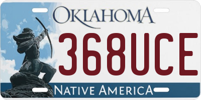 OK license plate 368UCE