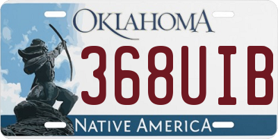 OK license plate 368UIB