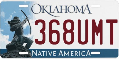 OK license plate 368UMT