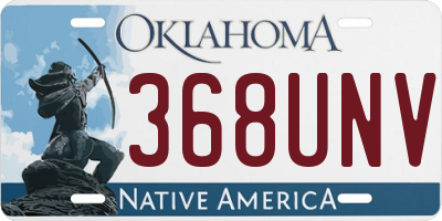 OK license plate 368UNV
