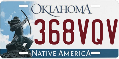 OK license plate 368VQV