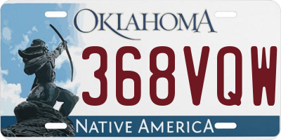 OK license plate 368VQW
