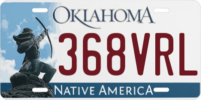 OK license plate 368VRL