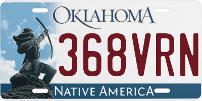 OK license plate 368VRN