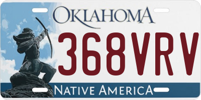 OK license plate 368VRV