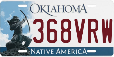 OK license plate 368VRW