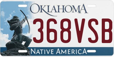 OK license plate 368VSB