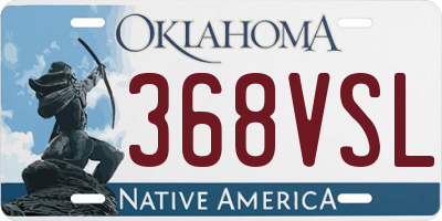 OK license plate 368VSL
