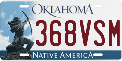 OK license plate 368VSM