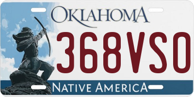 OK license plate 368VSO