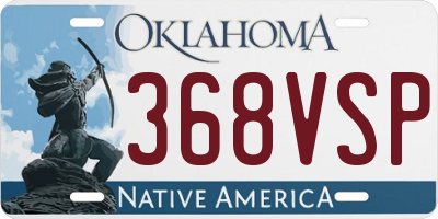 OK license plate 368VSP