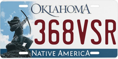 OK license plate 368VSR