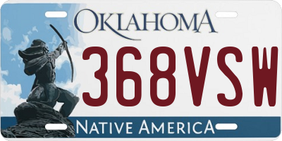 OK license plate 368VSW