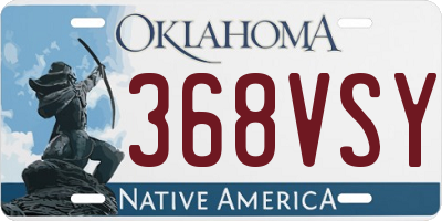OK license plate 368VSY
