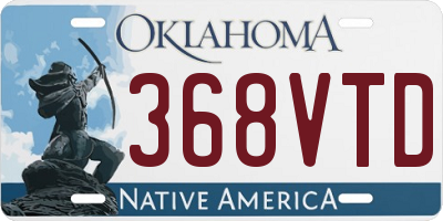 OK license plate 368VTD