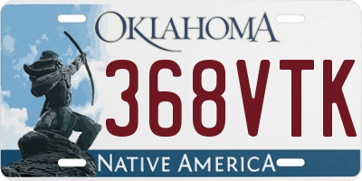 OK license plate 368VTK