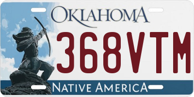 OK license plate 368VTM