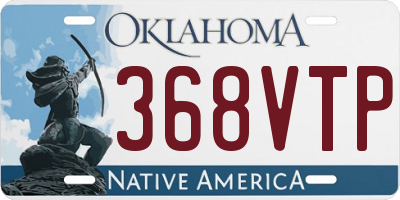 OK license plate 368VTP