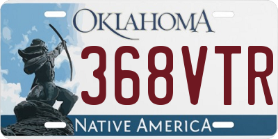 OK license plate 368VTR