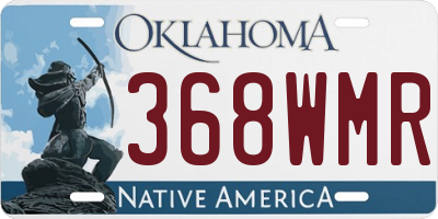 OK license plate 368WMR