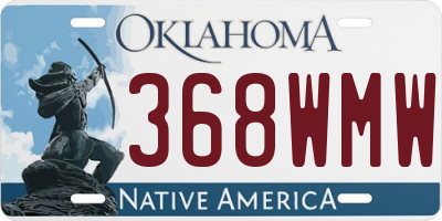 OK license plate 368WMW