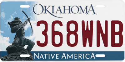 OK license plate 368WNB