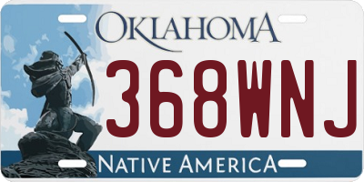 OK license plate 368WNJ