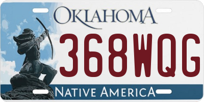 OK license plate 368WQG