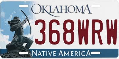 OK license plate 368WRW