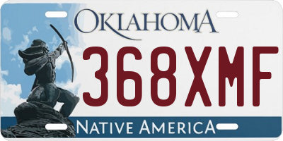 OK license plate 368XMF