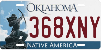 OK license plate 368XNY