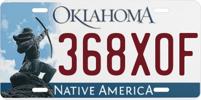 OK license plate 368XOF