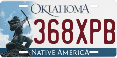 OK license plate 368XPB