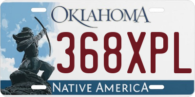 OK license plate 368XPL