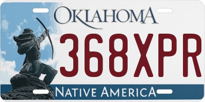 OK license plate 368XPR