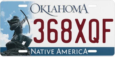 OK license plate 368XQF