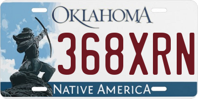 OK license plate 368XRN