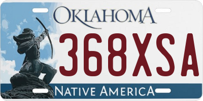 OK license plate 368XSA