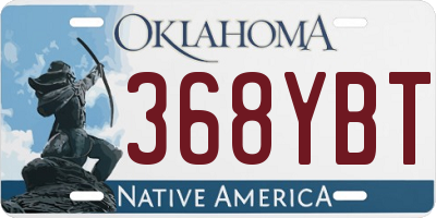 OK license plate 368YBT