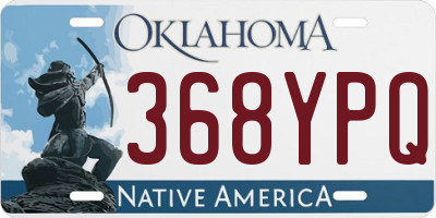 OK license plate 368YPQ