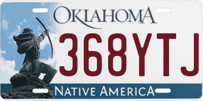 OK license plate 368YTJ