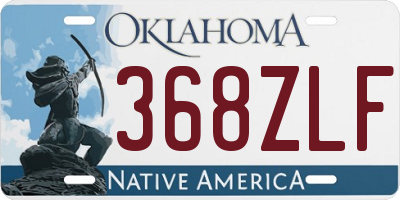 OK license plate 368ZLF