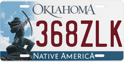 OK license plate 368ZLK