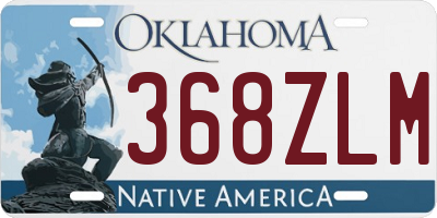 OK license plate 368ZLM