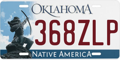 OK license plate 368ZLP