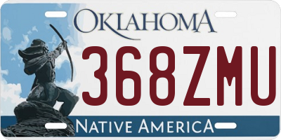OK license plate 368ZMU