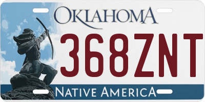 OK license plate 368ZNT