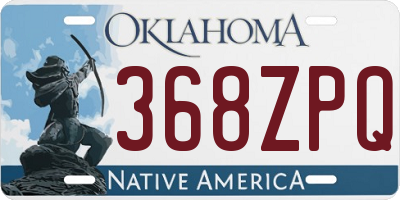 OK license plate 368ZPQ