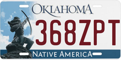 OK license plate 368ZPT