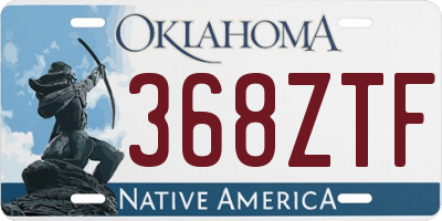 OK license plate 368ZTF
